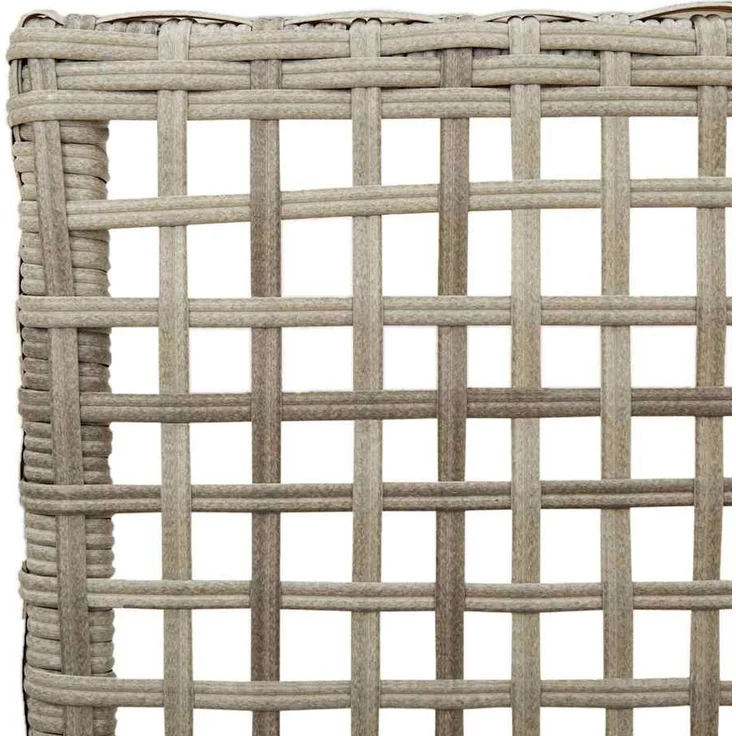 vidaXL Gartenstuhl 2 pcs Hellgrau 55 x 53 x 85 cm Poly-Rattan 42003450 – Bild 7