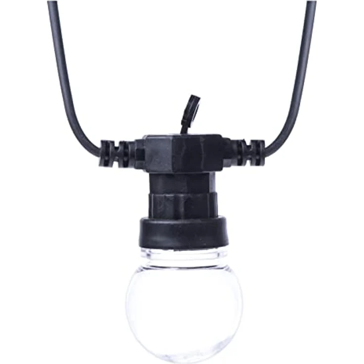 EMOS DCPW02 LED-Lichterkette warmweiß, 5m lange Partylichterkette mit 10 transparenten Kugel-LEDs, IP44, spritzwassergeschützt, für Innen und Außen, perfekte Deko für Feste und Feiertage – Bild 3