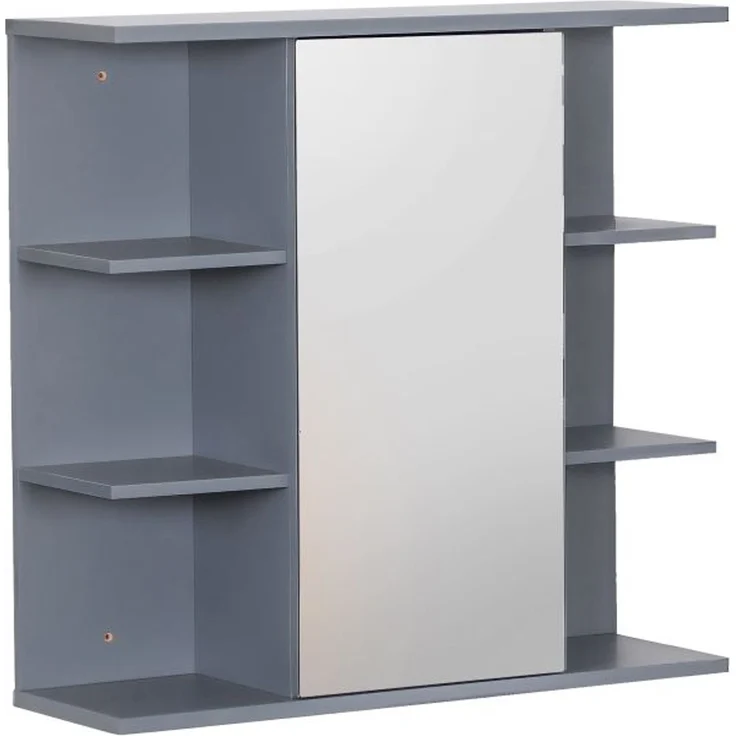 Relaxdays Spiegelschrank mit 8 Ablagen – Bild 1