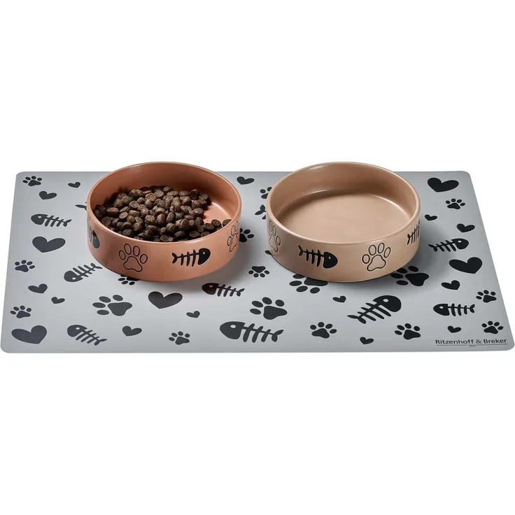 Ritzenhoff & Breker Mika Cat Futternapf-Set 3-teilig rot & braun