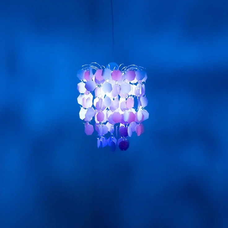 RGB LED Hängeleuchte, rosa-pink, App- und Sprachsteuerung, 32 cm – Bild 8