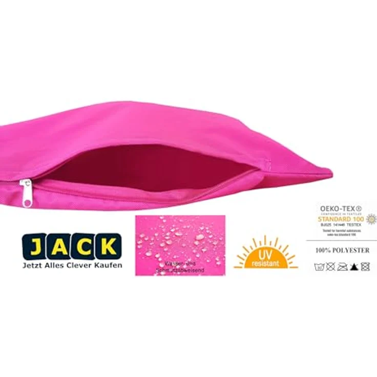 JACK Kissenbezüge JACK 2er Set Outdoor Kissenhülle Kissenbezug 45x45cm Wasserfest, (2 Stück), robust und strapazierfähig, Wasserabweisend, für Innen & Außen – Bild 3