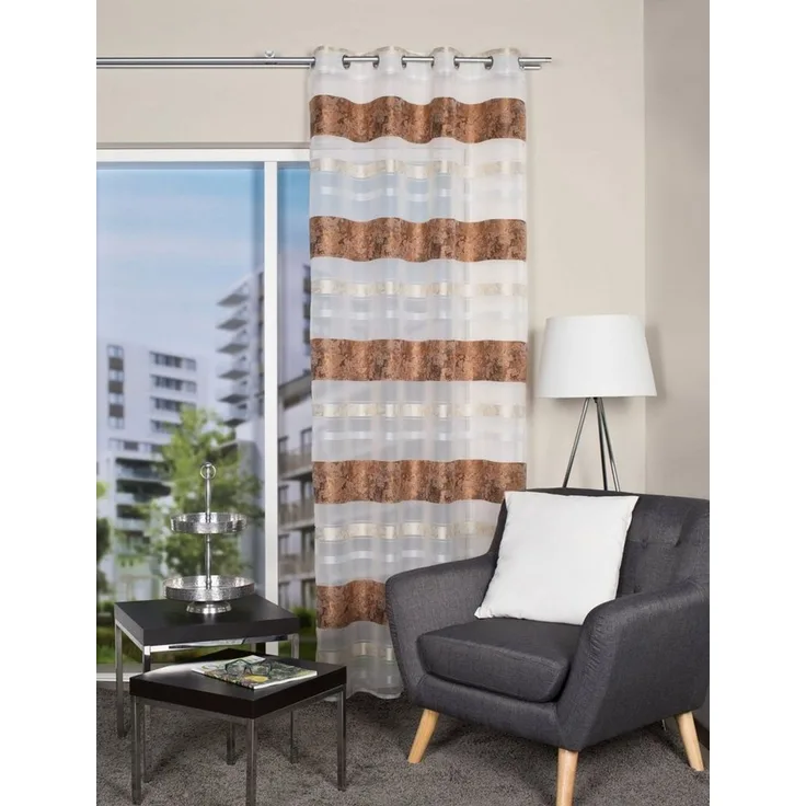 HOME WOHNIDEEN Vorhang KIRAN, Ösen (1 St), blickdicht, HxB: 245x140, Jacquardmusterung