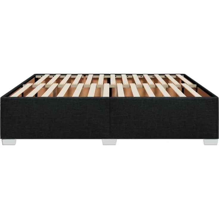 vidaXL Bettgestell ohne Matratze Schwarz 200x200 cm Stoff 3284501 – Bild 4