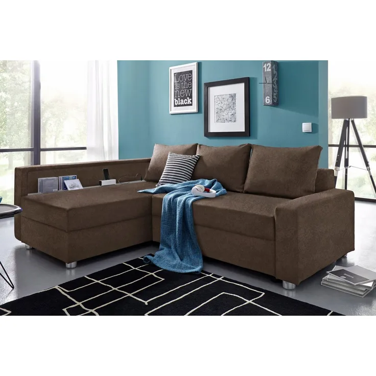 COLLECTION AB Ecksofa Relax L-Form, inklusive Bettfunktion, Federkern, wahlweise mit RGB-LED-Beleuchtung