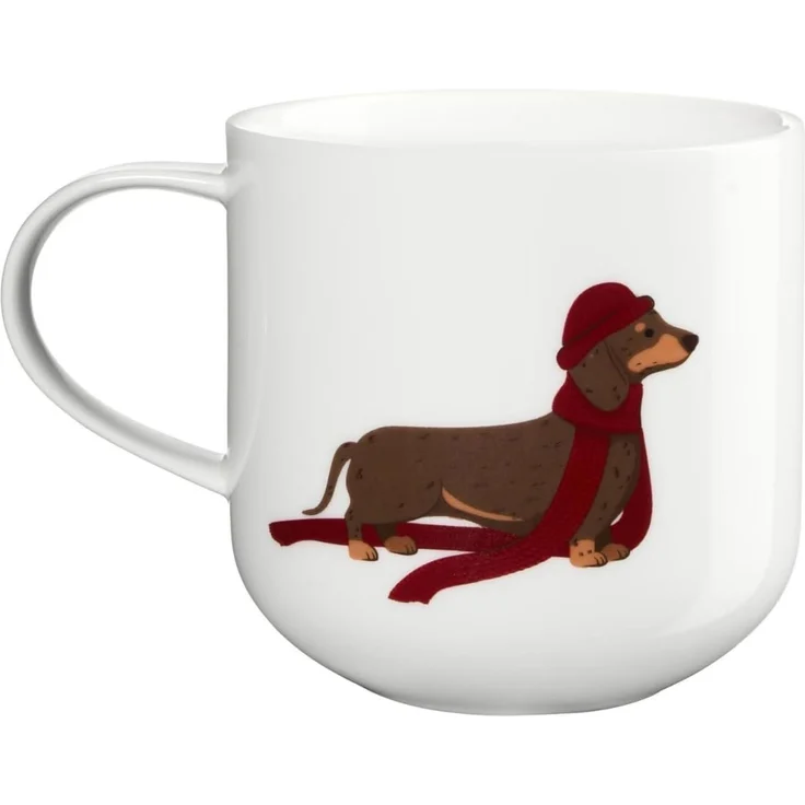 ASA Selection Henkelbecher, Dachshund Xmas, L. 92mm, B. 92mm, H. 95mm – Bild 1