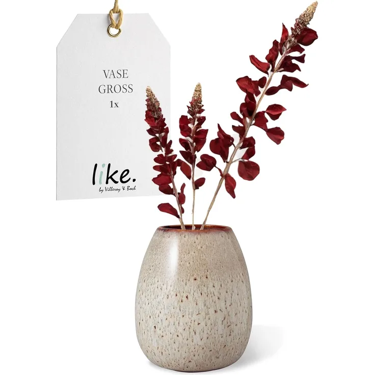 like. by Villeroy & Boch Lave Home Vase Drop beige 17,4 cm - DS