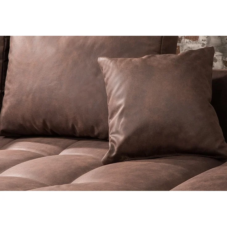 riess-ambiente Ecksofa KENT 220cm braun, Set 2 Teile, Wohnzimmer · Couch · Microfaser · Federkern · inkl. Hocker · Design – Bild 7