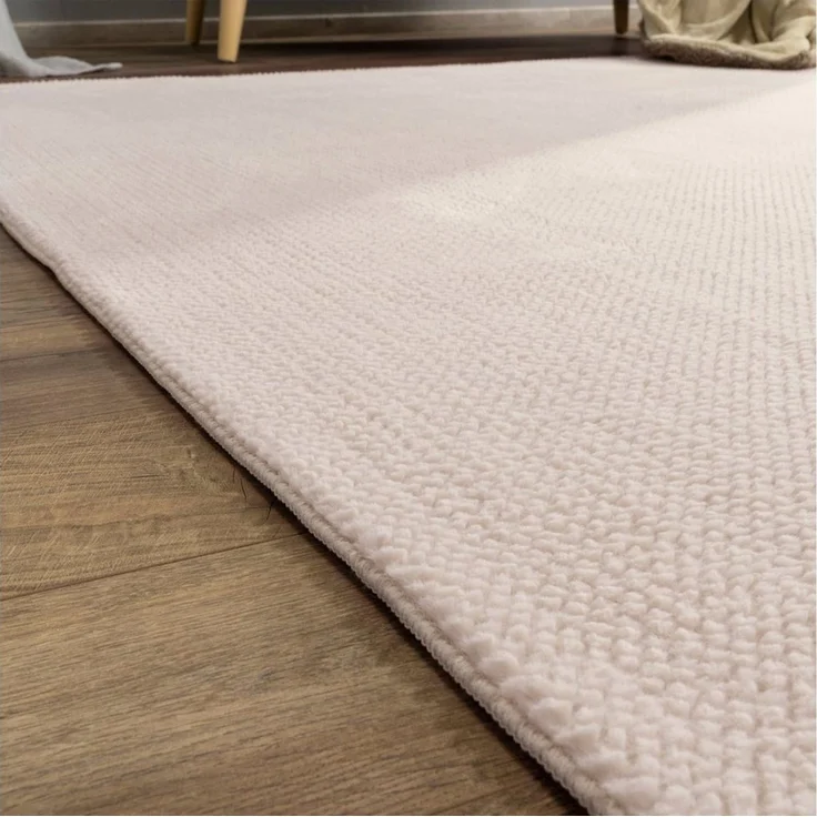 Paco Home Teppich Sevilla 521, rechteckig, Höhe: 16 mm, Kurzflor, Uni Farben, weich & kuschelig, Hoch-Tief Effekt, Wohnzimmer – Bild 2