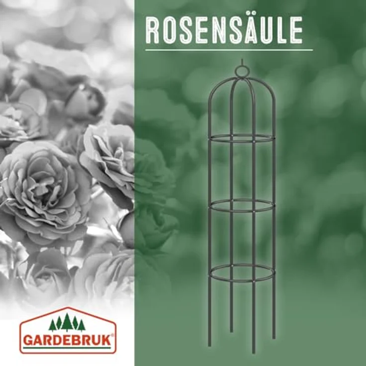 Gardebruk Rosensäule 2er Set Rosenbogen Rankgitter Obelisk Rankhilfe 200x40 cm pulverbeschichtetes Metall witterungsbeständig – Bild 7