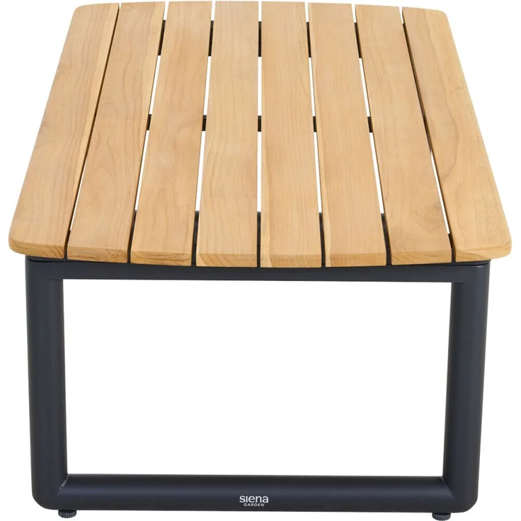 CLIFTON Loungetisch Teak Gestell aus Aluminium matt anthrazit,Tischplatte aus Teakholz in natur – Bild 5