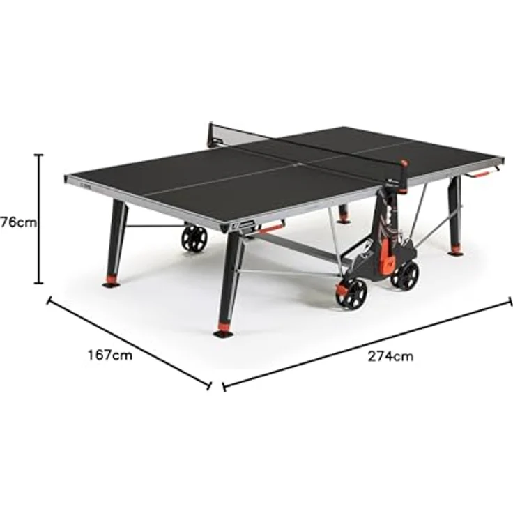 Cornilleau Outdoor Tischtennisplatte 500X, wetterfest mit MATTOP-Beschichtung und DSI-Verriegelungsmechanismus, schwarz – Bild 10