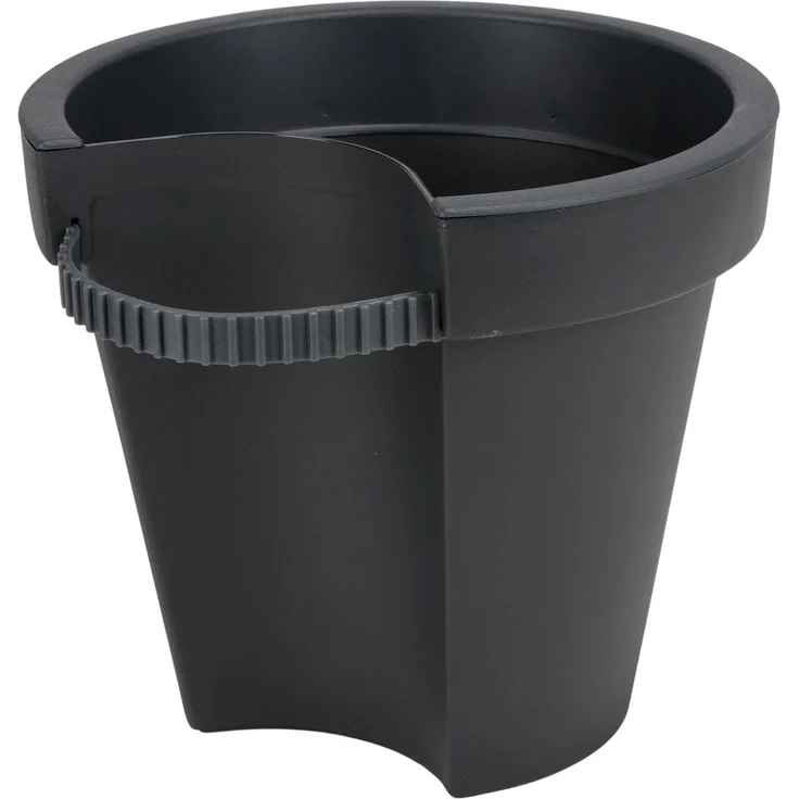 Regenrohr-Pflanztopf schwarz Blumentopf für Fallrohr Pflanzengefäß Gartendeko Pflanzenkorb Dachrinne – Bild 3