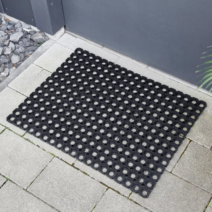 Andiamo Fußmatte Gummi Ringmatte, rechteckig, Höhe: 15 mm, Schmutzfangmatte, In- und Outdoor geeignet, besonders robust – Bild 2