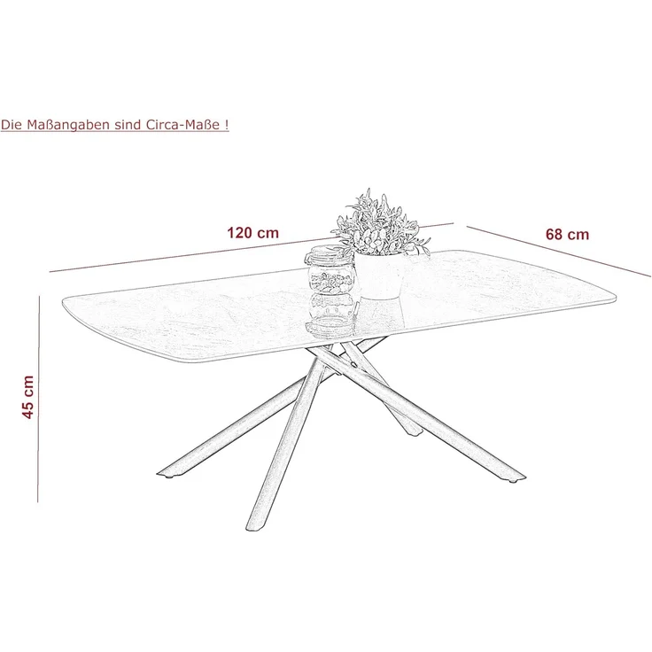 Couchtisch Fred I - Marmoroptik Grau – Bild 2