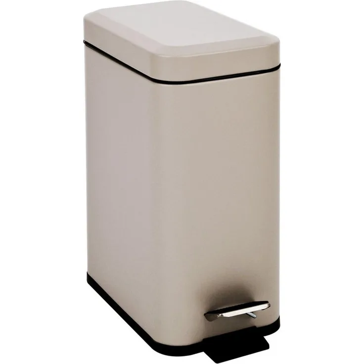 SVITA Mülleimer STM5 Edelstahl Treteimer 5L, mit Soft-Close, verschiedene Farben, Kosmetikeimer, Softclose, 5L, Stahl pulverbeschichtet, Taupe