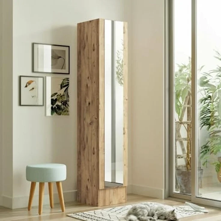 Dmora Flurregal Menkaure 35,5x35,5x180 cm Braun 3 Böden – Bild 5