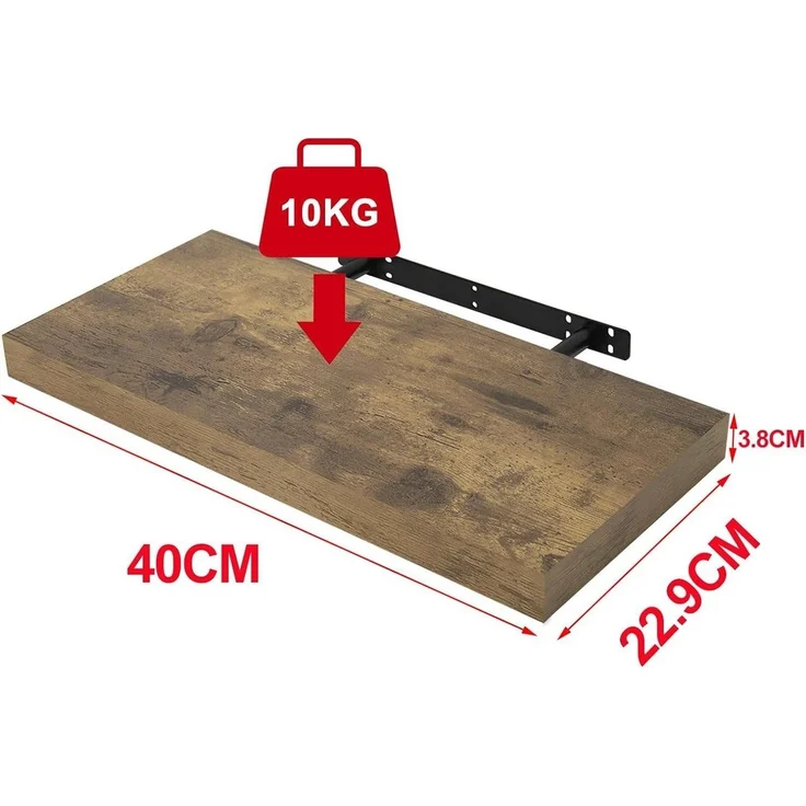 Woltu Wandregal, Set 3-tlg, Wandboard für Deko aus MDF Holz – Bild 2