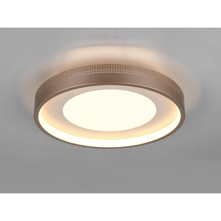 Moderne LED Deckenleuchte SOLEA getrennt schaltbar, Coffee Ø 40cm