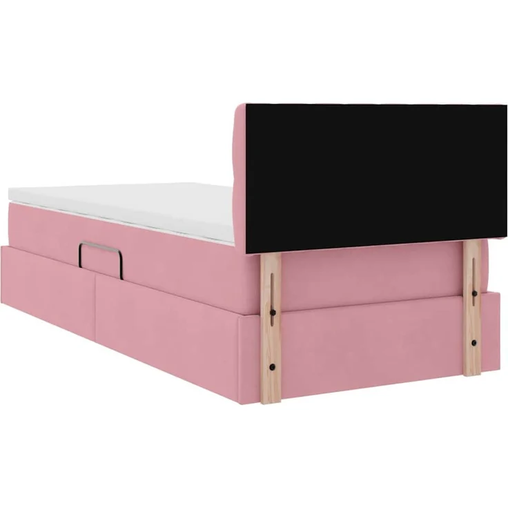 vidaXL LED-Speicherbett mit Matratze Rosa 90 x 190 cm Samt 3371426 – Bild 12
