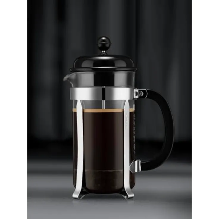 Bodum Kaffeebereiter 8 Tassen 1.0l Caffettiera Black&Chrome