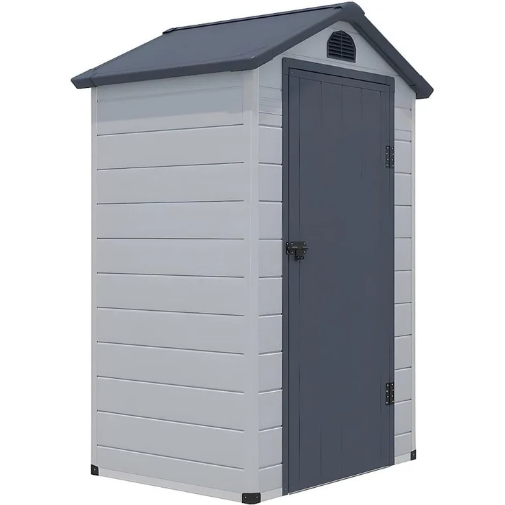Vente-unique - CESIO Gartenhaus Harz GrauGrau - B 92 cm x H 168 cm x L 120 cm – Bild 3