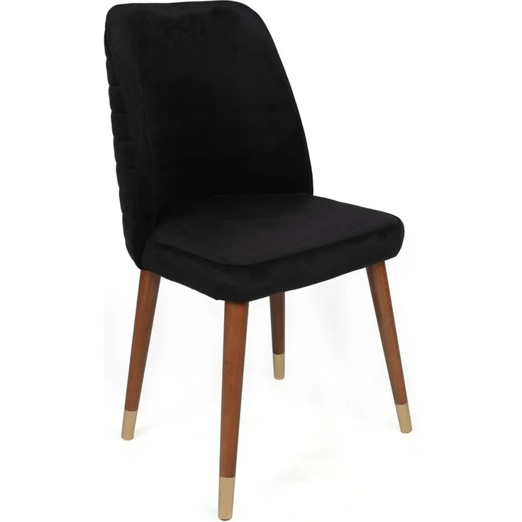 Skye Decor 'Hugo-386 V2' Stuhlset (2-teilig), Schwarz / Walnuss, 50 x 90 x 49 cm – Bild 2