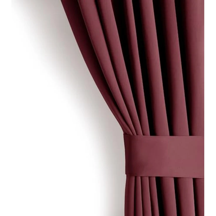 RESTILO Blackout Vorhang 140x270 cm weinrot 1 St. Kräuselband Verdunkelungsvorhang Blickdicht Fensterdekoration Dekoschal Dekorvorhang Blackout – Bild 5