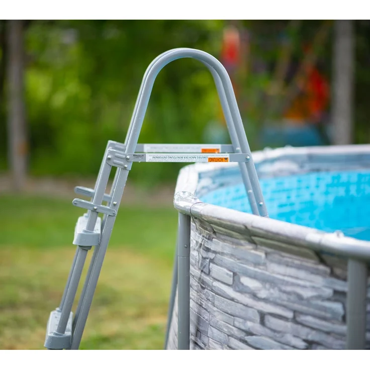Summer Waves 'Elite' Frame Pool, Komplettset mit exklusivem Zubehör, Steinoptik mit Mosaikmuster, Ø 427x107 cm – Bild 7