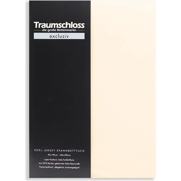 Traumschloss Exclusiv Edel-Jersey Spannbettlaken creme 180-200x200