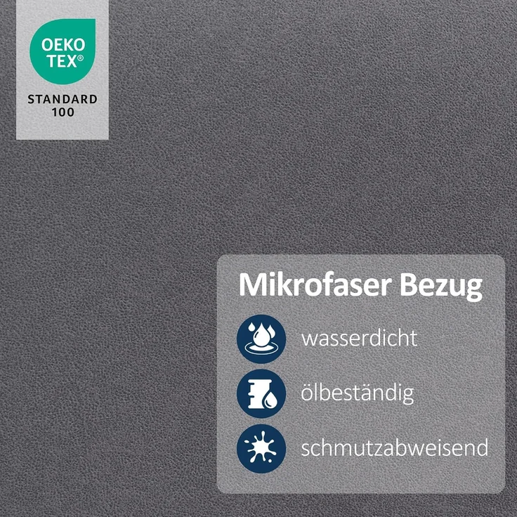 M MCombo Relaxsessel mit Hocker, 360°drehbarer Fernsehsessel mit Liegefunktion, bis 120 Kg belastbarer TV-Sessel, moderner Ruhesessel für Wohnzimmer, Kunstleder, 9019 (Grau-Mikrofaser) – Bild 7