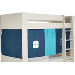 Steens For Kids Vorhangset für Kinderbett, Hochbett, 5 tlg, 176 x 75 x 91 cm (B/H/T), Baumwolle, blau
