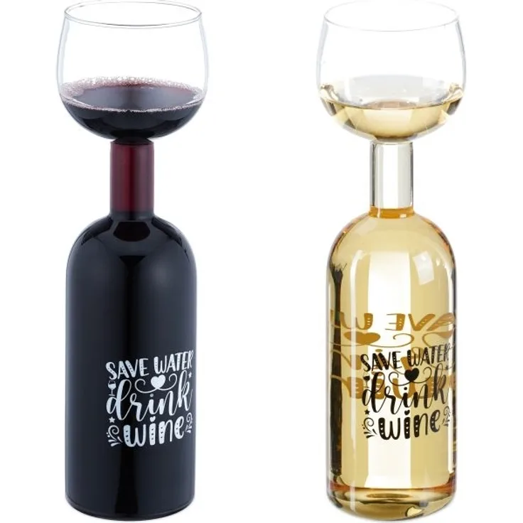 Weinflasche mit Glas 750 ml