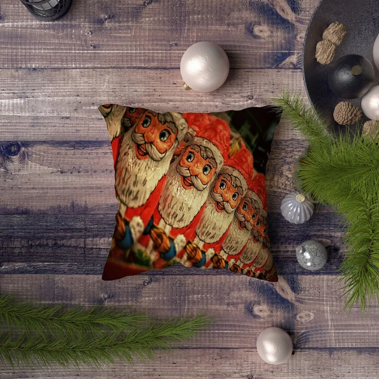 Evila Originals 'NYXMAS051' Kissenbezug, Mehrfarbig, 43 x 43 cm