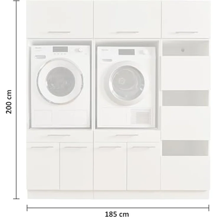 Laundreezy Mehrzweckschrank-Set LAUNDREEZY LDSK11, Breite 185 cm – Bild 4