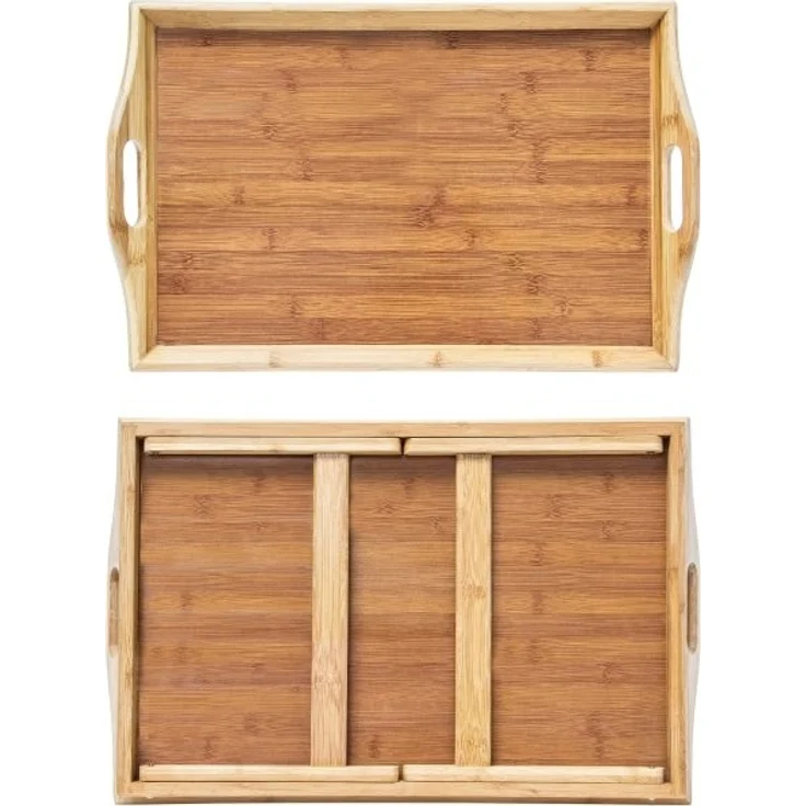 2x Betttablett Bambus lackiert klappbar 10023372 – Bild 9