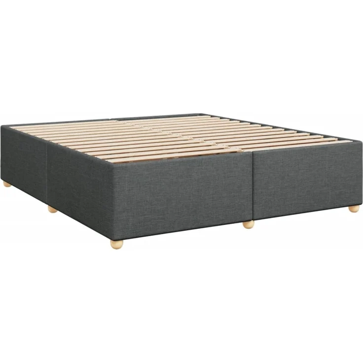 vidaXL Boxspringbett mit Matratze Dunkelgrau 180x200 cm Stoff 3289074 – Bild 9