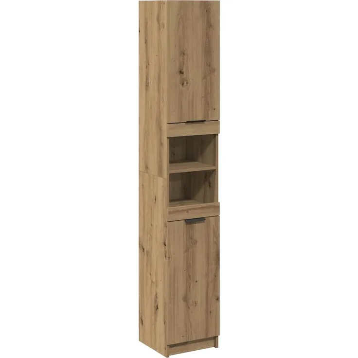 Hochschränke, Badezimmerschrank Artisan-Eiche 32x34x188,5 cm Holzwerkstoff