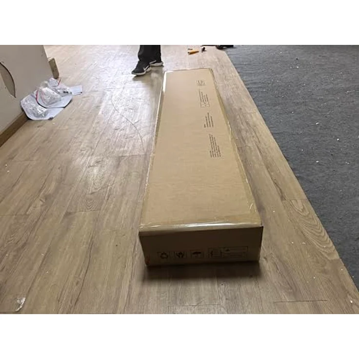 LITTLE TREE Konsolentisch 160 cm, Landhaus Sofatisch mit holzoptik, Schmaler Flurtisch in Braun für Wohnzimmer & Eingangsbereich, Stabile Ablage, Einfacher Aufbau – Bild 15