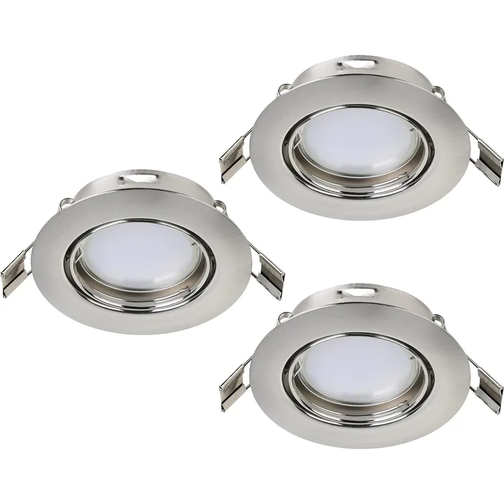 Eglo 94237 GU10 LED Einbauleuchte PENETO nickel-matt max. 3X3W