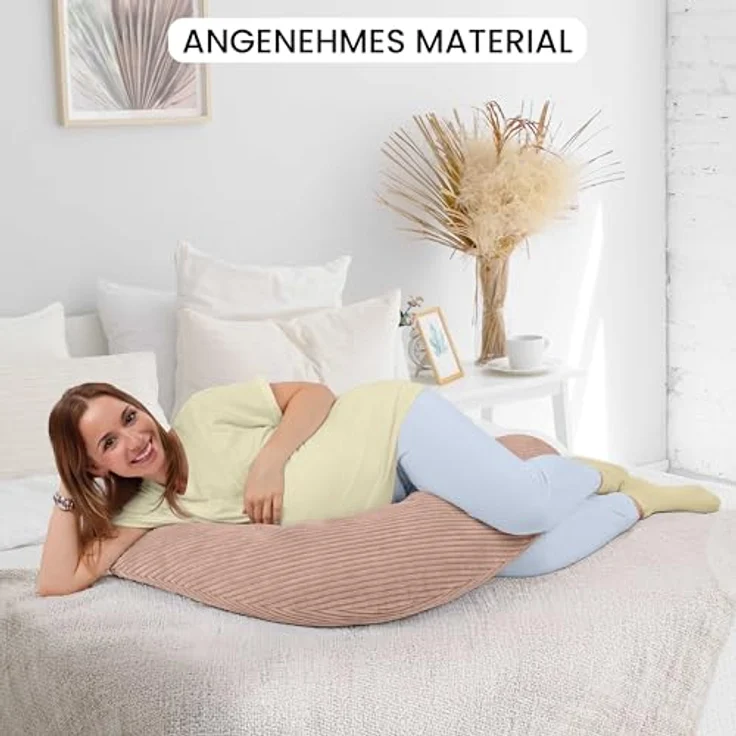 Amilian Stillkissenbezug 170 cm - Kissenbezug für Schwangerschaftskissen, Seitenschläferkissen, weicher und pflegeleichter Bezug - ideal als Ersatzbezug – Bild 9