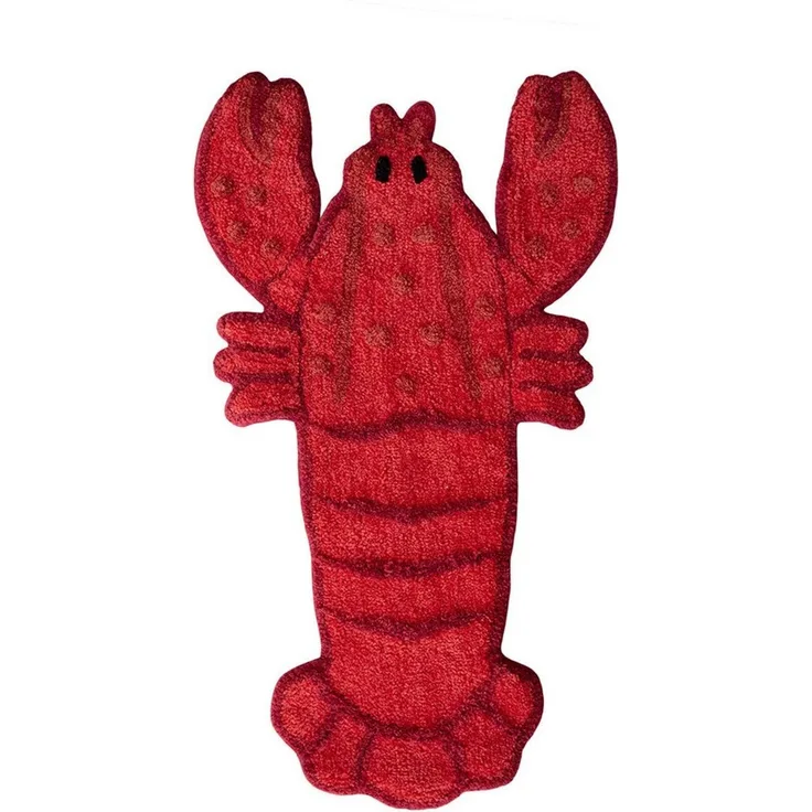 Sass & Belle Badematte Lobster, Höhe 10 mm, weich, getuftet, Polyester, Hummer, ca. 85 x 51 cm