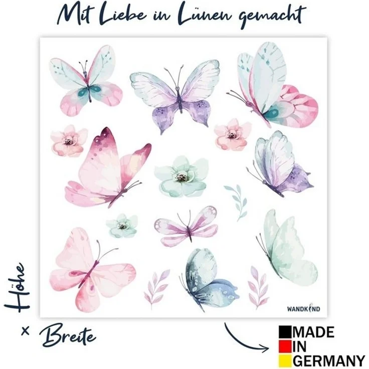 WANDKIND Wandtattoo Schmetterling Schwarm V220, wieder ablösbar – Bild 4