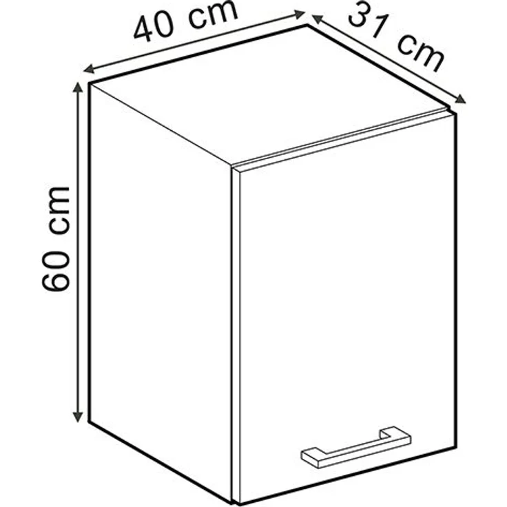 Hängeschrank R-Line Beton 40 cm Vicco – Bild 3