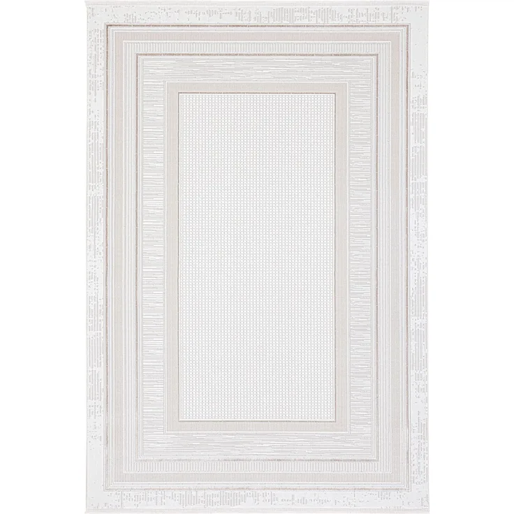 Mondlicht Beige Teppich 120 x 180 cm Polyester Beige 88778710 [en. casa]