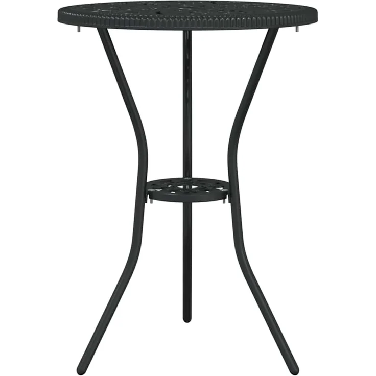 vidaXL Garten Bistro Set 3 pcs Schwarz Aluminium 42002383 – Bild 4