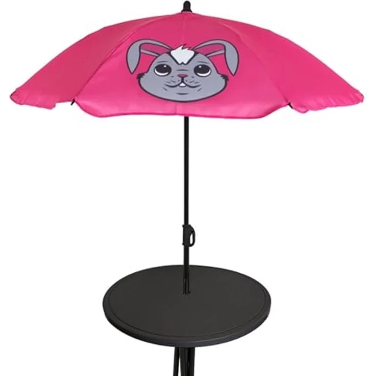 Mojawo Essgruppe 4tlg Kinder Campingmöbel Set Hase Campingstuhl Tisch Sonnenschirm – Bild 4