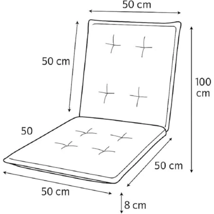 Doppler 2901 Niederlehner Gartenstuhl Auflage 100x50x7cm niedrig grau – Bild 6