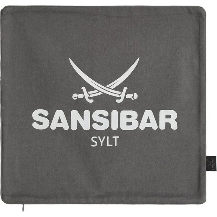 Sansibar Sylt Kissenhülle Kissenbezug Sansibar Sylt Kissenhülle, Sansibar Logo Druck, 45x45 cm, mit Logo-Schriftzug, mit verdecktem Reißverschluss