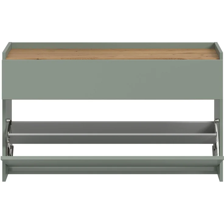 Schuhkommode B/H/T: 61x110x32 cm in Salbei Nachbildung und Artisan Oak Nachbildung – Bild 3
